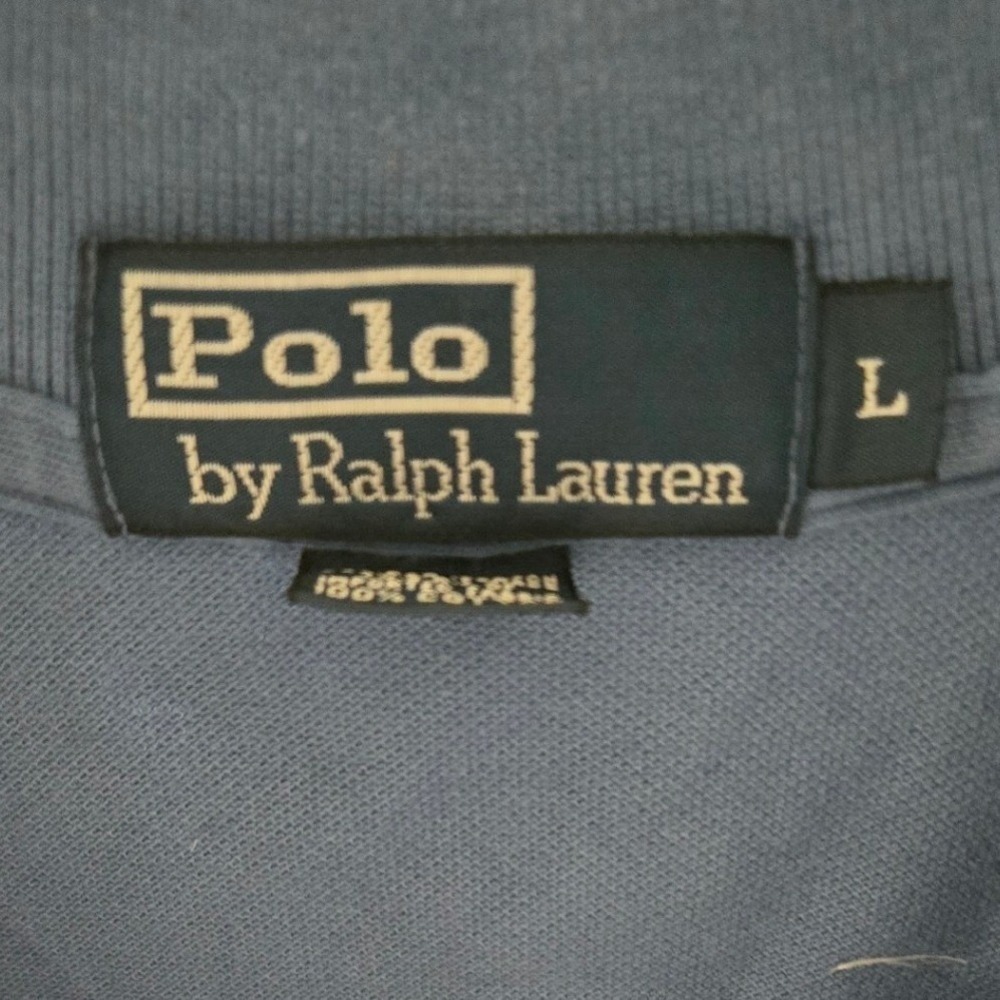 Polo Ralph Lauren Blue Pocket Polo Shirt Men's L‎ Classic Fit Cotton - Picture 3 of 7